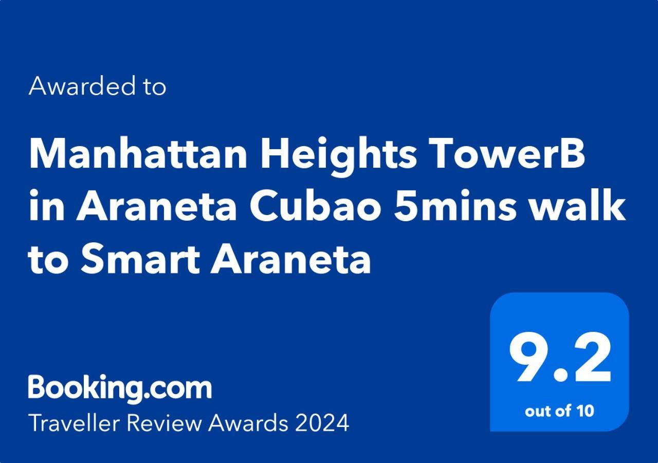 Manhattan Heights Towerb In Araneta Cubao 5Mins Walk To Smart Araneta Aparthotel Manila Exterior photo